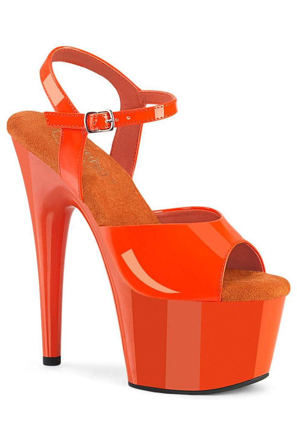 Pleaser Orange Sandals Platform Stripper Shoes | Buy at Sexyshoes.com