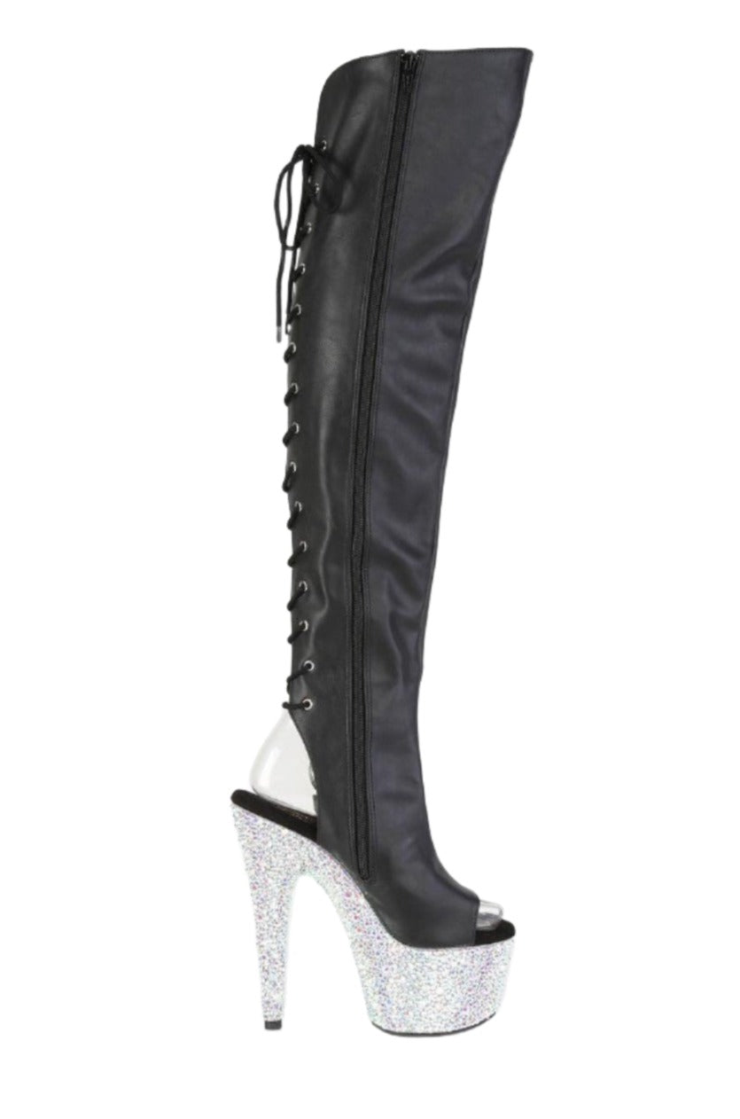 Pleaser Thigh Boots Platform Stripper Shoes | Buy at Sexyshoes.com