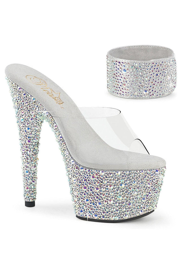 Pleaser Clear Slides Platform Stripper Shoes | Buy at Sexyshoes.com