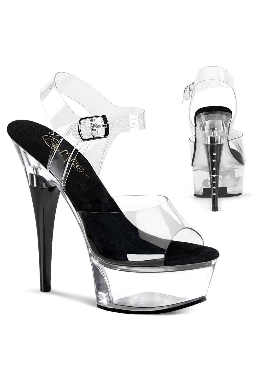 Pleaser Clear Sandals Platform Stripper Shoes | Buy at Sexyshoes.com