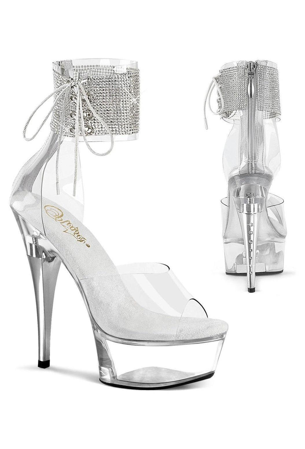 Pleaser Clear Sandals Platform Stripper Shoes | Buy at Sexyshoes.com