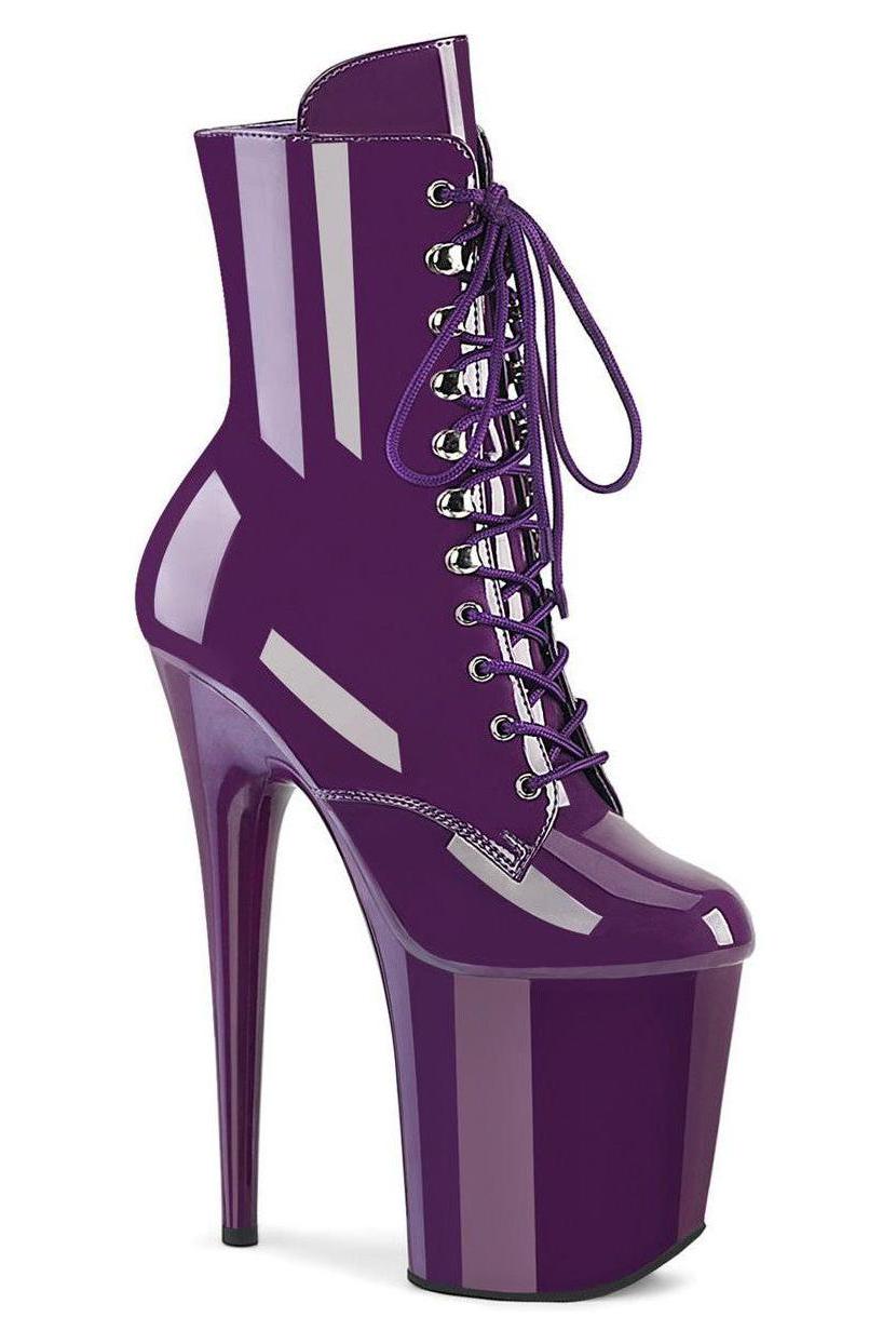 Pleaser Purple Ankle Boots Platform Stripper Shoes | Buy at Sexyshoes.com