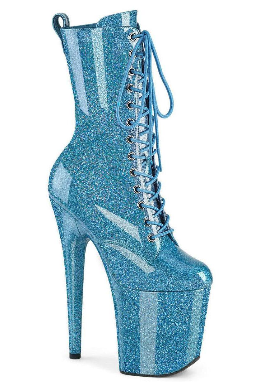 Pleaser Blue Ankle Boots Platform Stripper Shoes | Buy at Sexyshoes.com