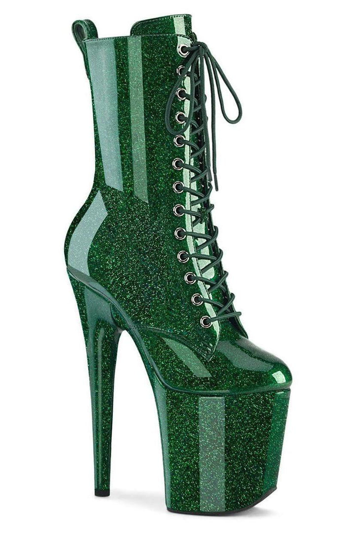 Pleaser Green Ankle Boots Platform Stripper Shoes | Buy at Sexyshoes.com