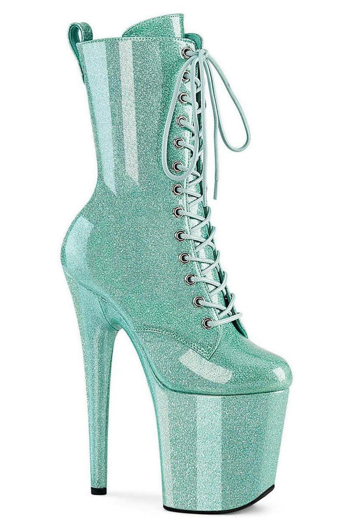 Pleaser Green Ankle Boots Platform Stripper Shoes | Buy at Sexyshoes.com