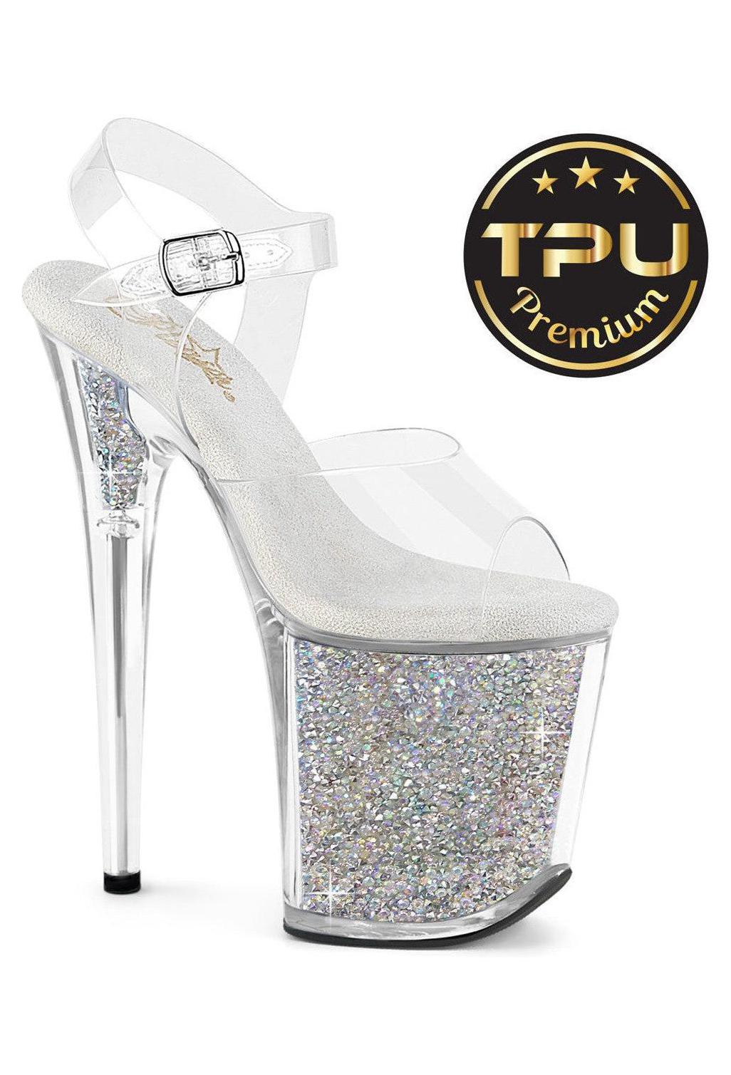 Pleaser Clear Sandals Platform Stripper Shoes | Buy at Sexyshoes.com