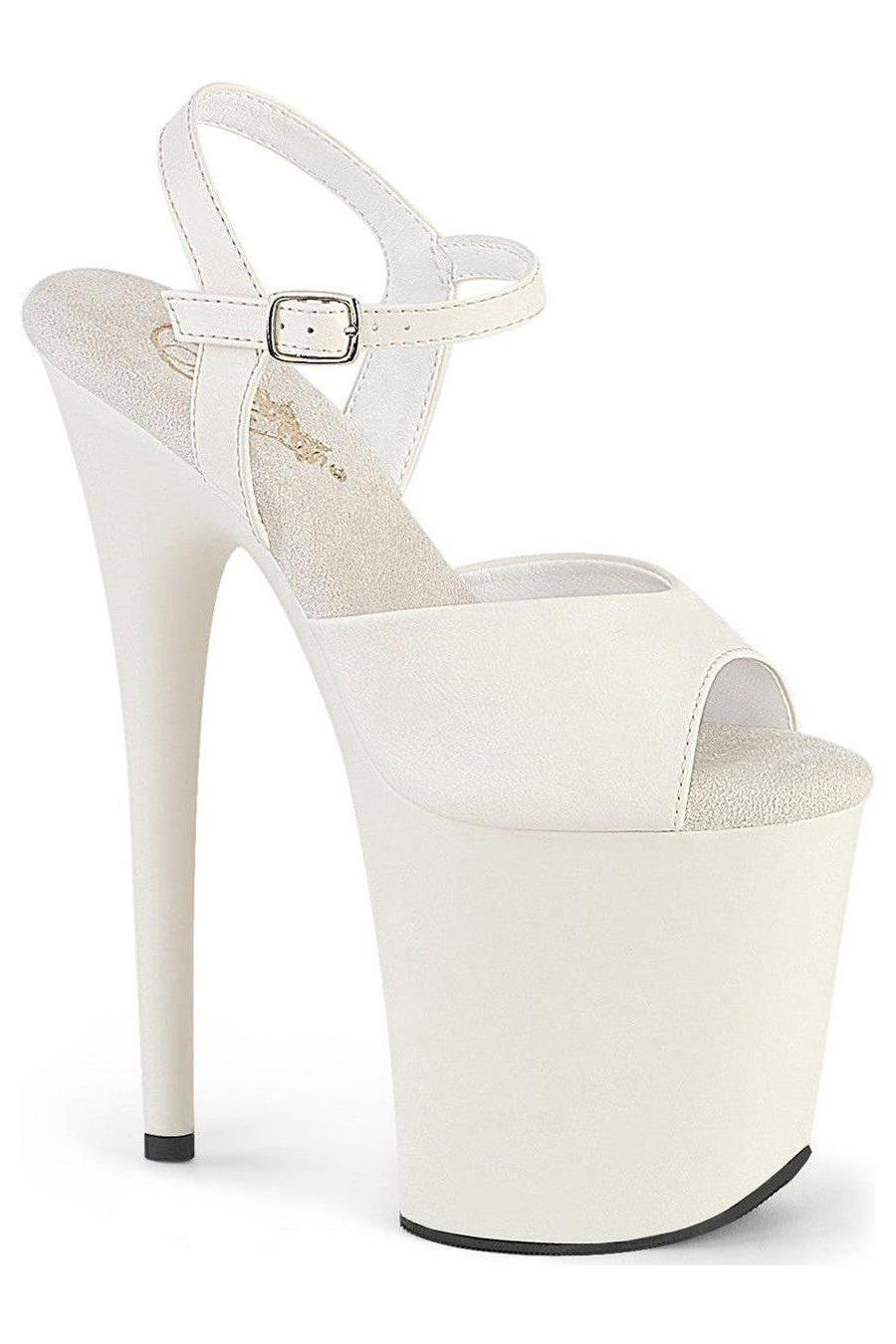 Pleaser White Sandals Platform Stripper Shoes | Buy at Sexyshoes.com