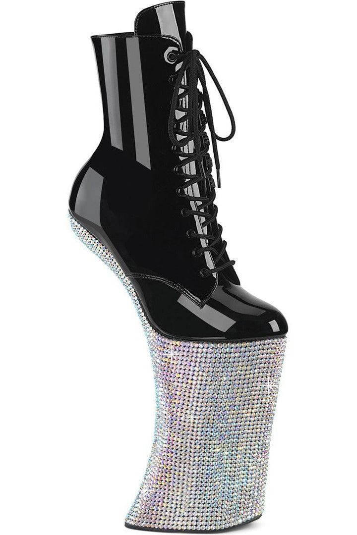 Pleaser Black Ankle Boots Platform Stripper Shoes | Buy at Sexyshoes.com