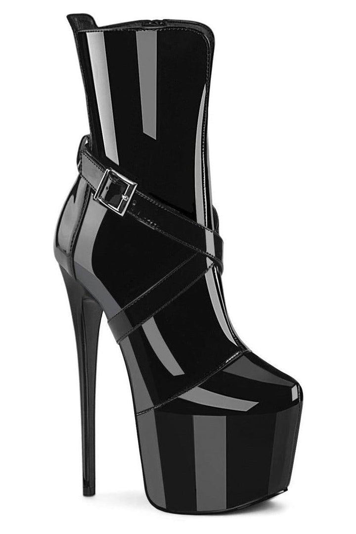 Pleaser Black Ankle Boots Platform Stripper Shoes | Buy at Sexyshoes.com