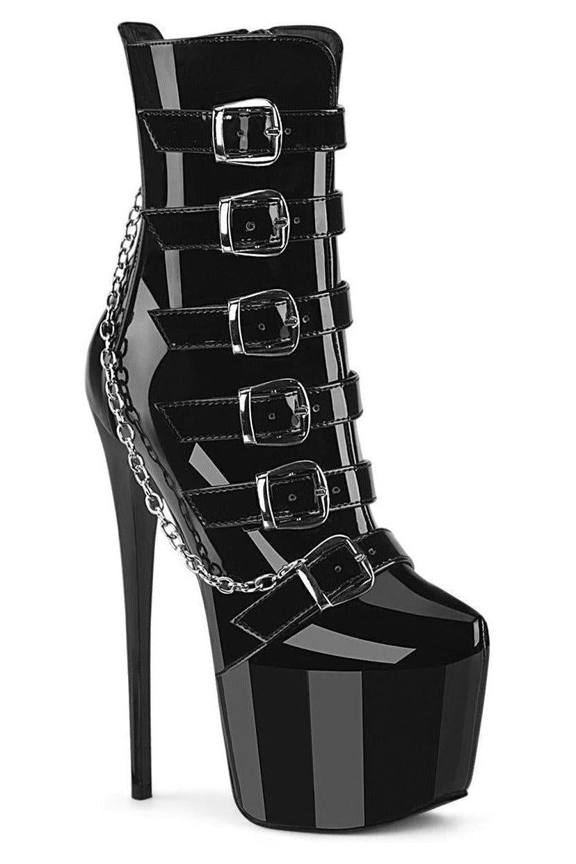 Pleaser Black Ankle Boots Platform Stripper Shoes | Buy at Sexyshoes.com