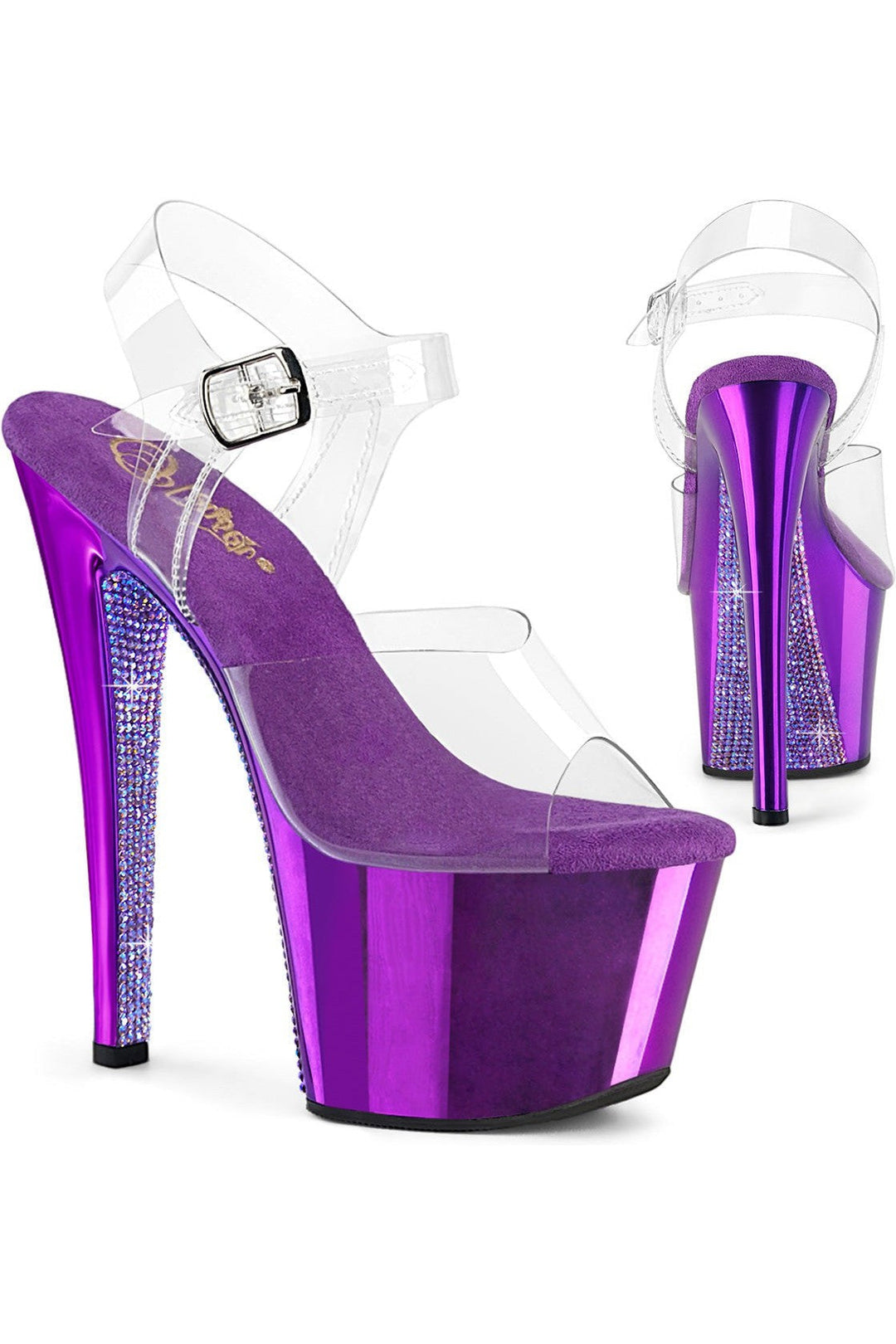 Pleaser Clear Sandals Platform Stripper Shoes | Buy at Sexyshoes.com