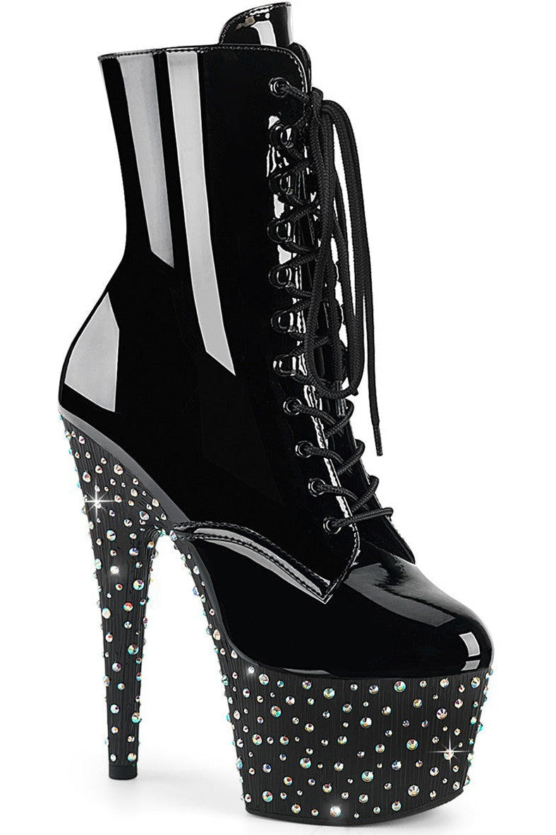 Pleaser Black Ankle Boots Platform Stripper Shoes | Buy at Sexyshoes.com