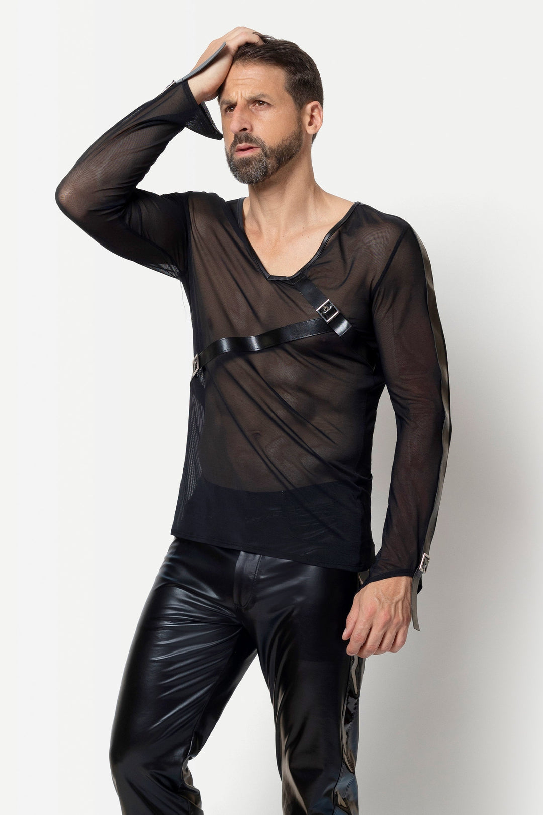 RIKKE Mesh V-Neck Shirt