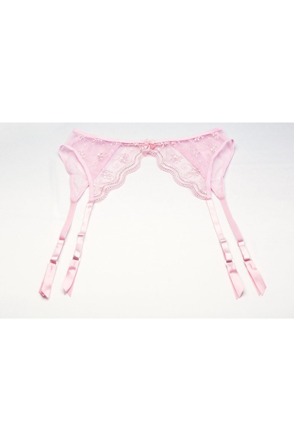 Scalloped Embroidered Garter belt | Plus Size-Intimate Attitudes-SEXYSHOES.COM