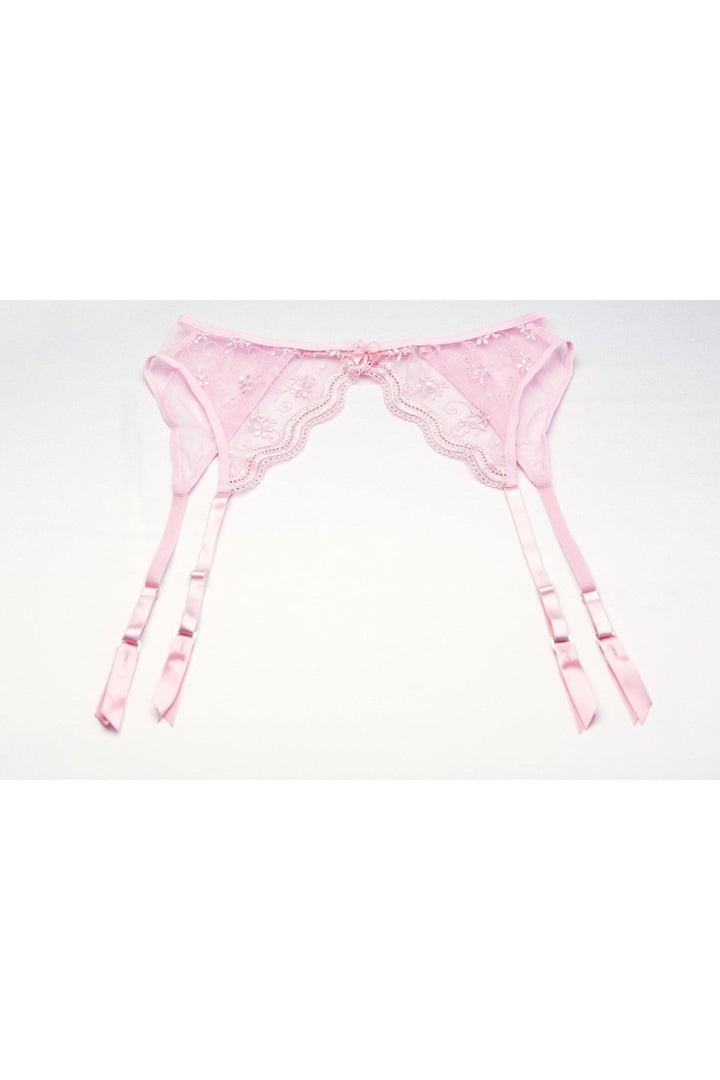 Scalloped Embroidered Garter belt | Plus Size-Intimate Attitudes-SEXYSHOES.COM