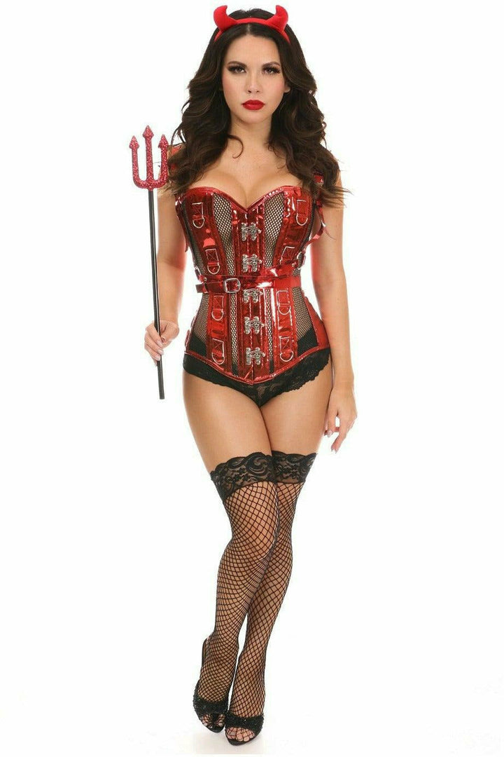 SS-Top Drawer 4 PC Sexy Devil Corset Costume