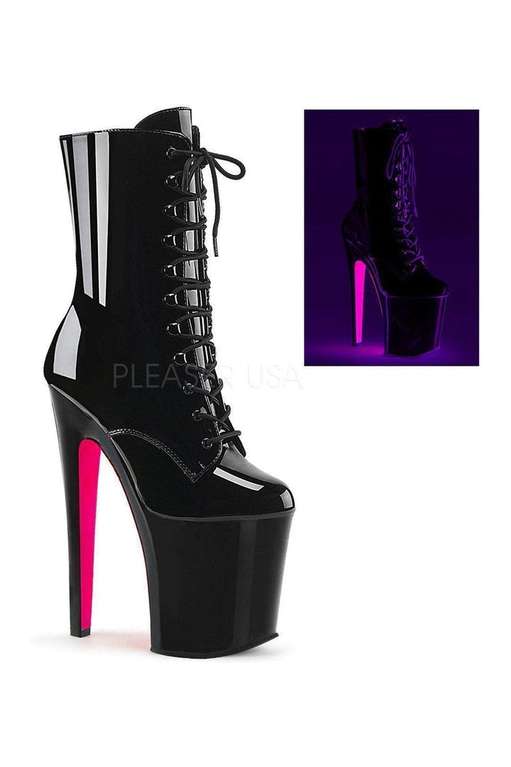 Pleaser Black Ankle Boots Platform Stripper Shoes | Buy at Sexyshoes.com