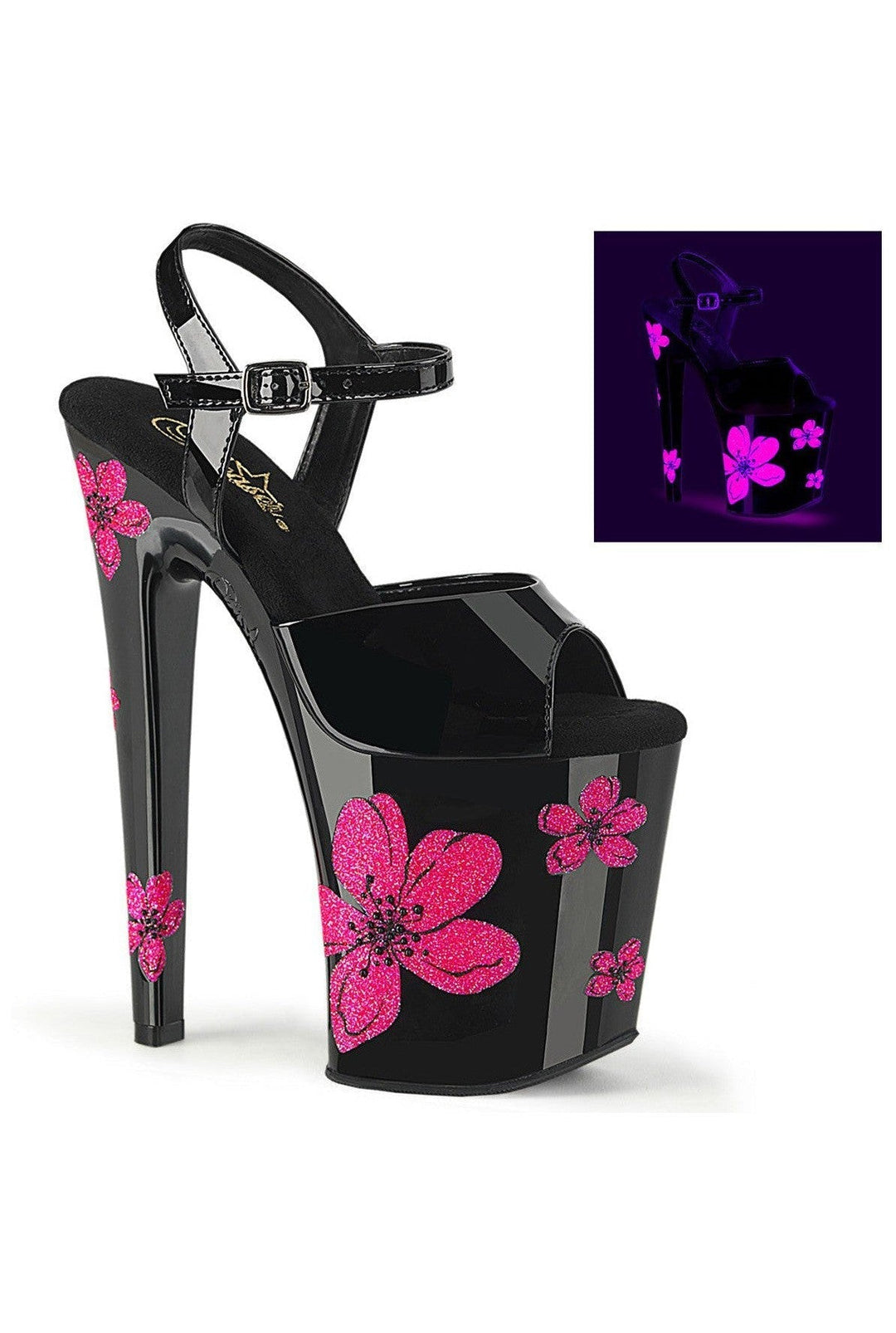 Pleaser Black Sandals Platform Stripper Shoes | Buy at Sexyshoes.com