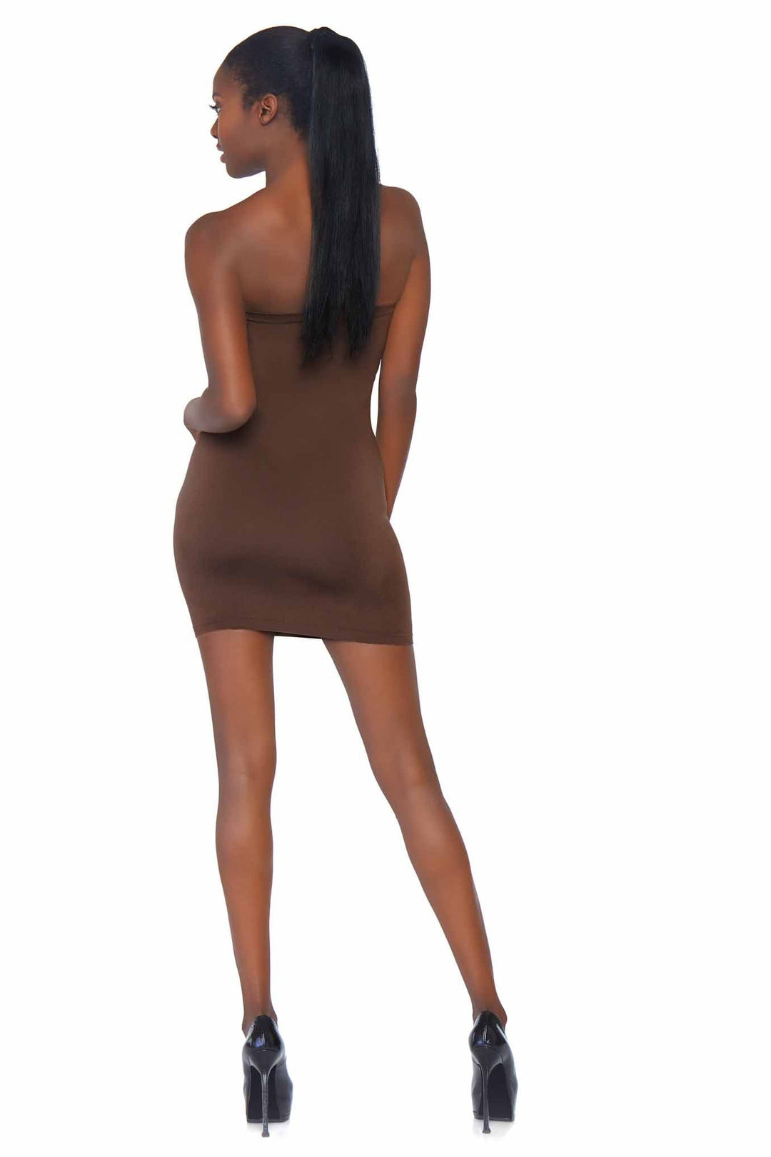 Seamless Opaque Microfiber Bodycon Tube Dress