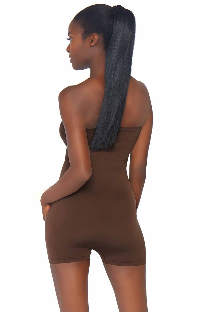 Seamless Opaque Microfiber Strapless Romper