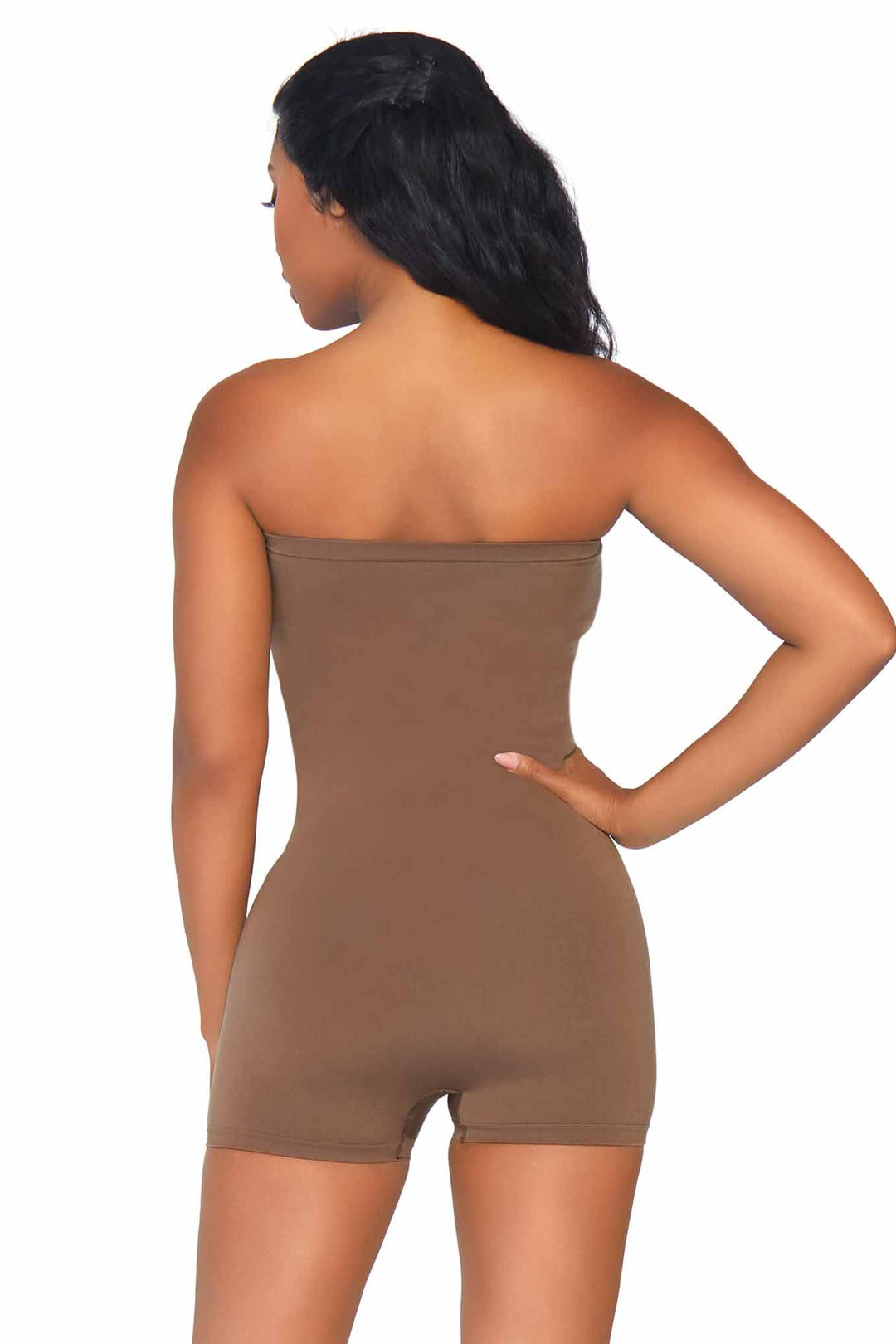 Seamless Opaque Microfiber Strapless Romper