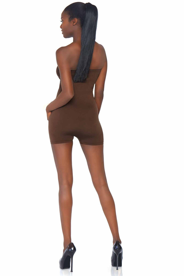 Seamless Opaque Microfiber Strapless Romper