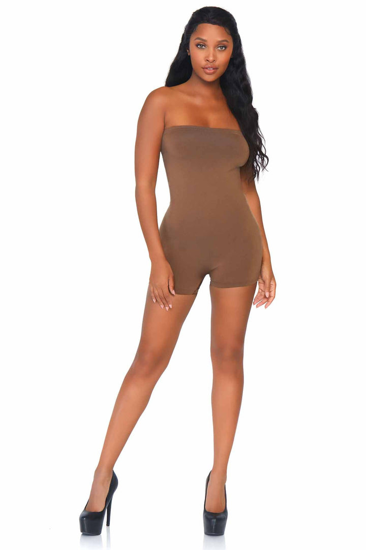 Seamless Opaque Microfiber Strapless Romper