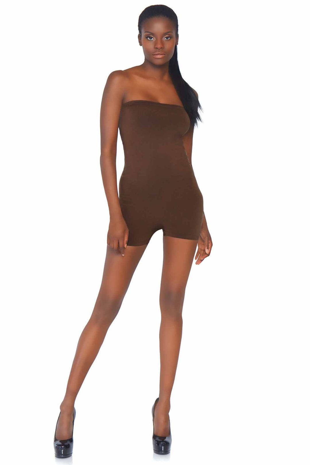 Seamless Opaque Microfiber Strapless Romper