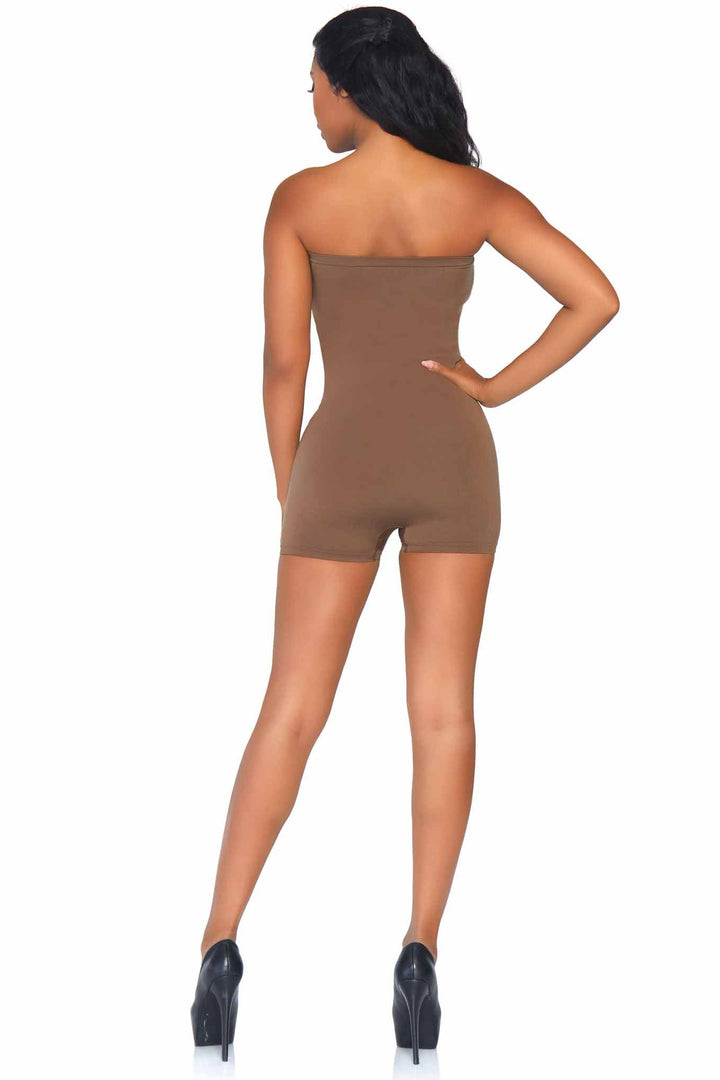 Seamless Opaque Microfiber Strapless Romper