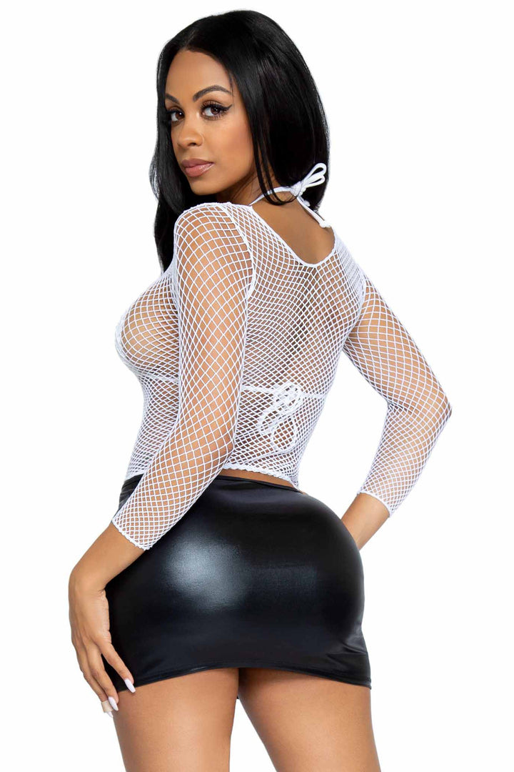 Spandex Long Sleeved Net Shirt