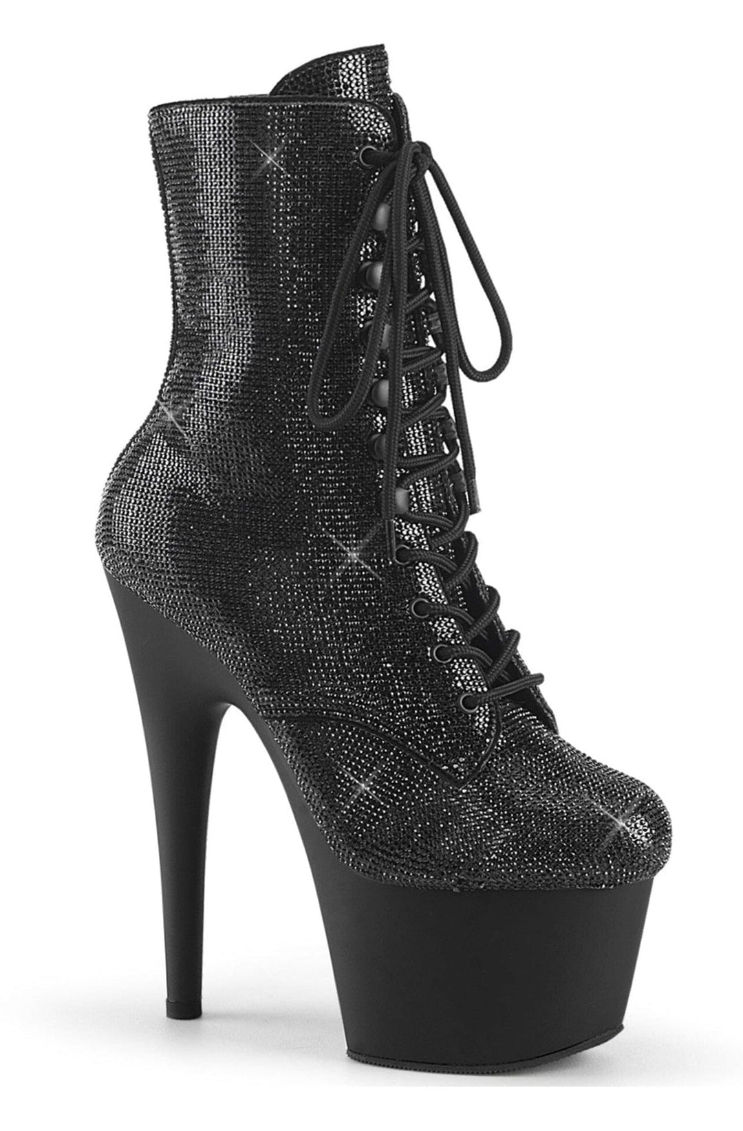 Pleaser Black Ankle Boots Platform Stripper Shoes | Buy at Sexyshoes.com