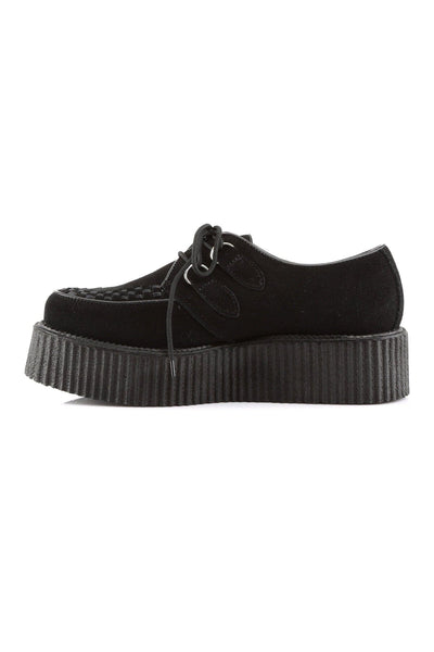 CREEPER-402S Black Suede Creeper Shoes