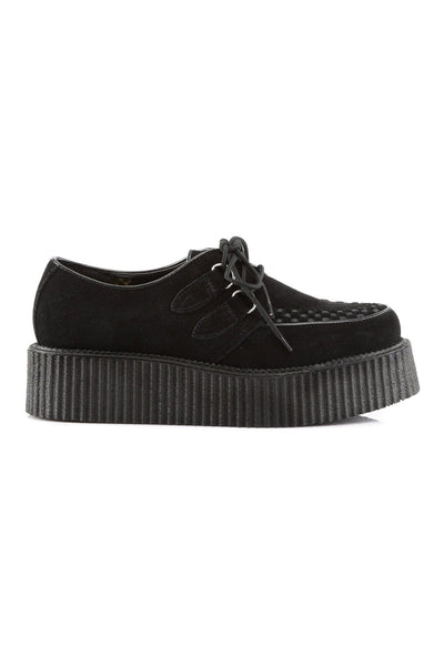 CREEPER-402S Black Suede Creeper Shoes