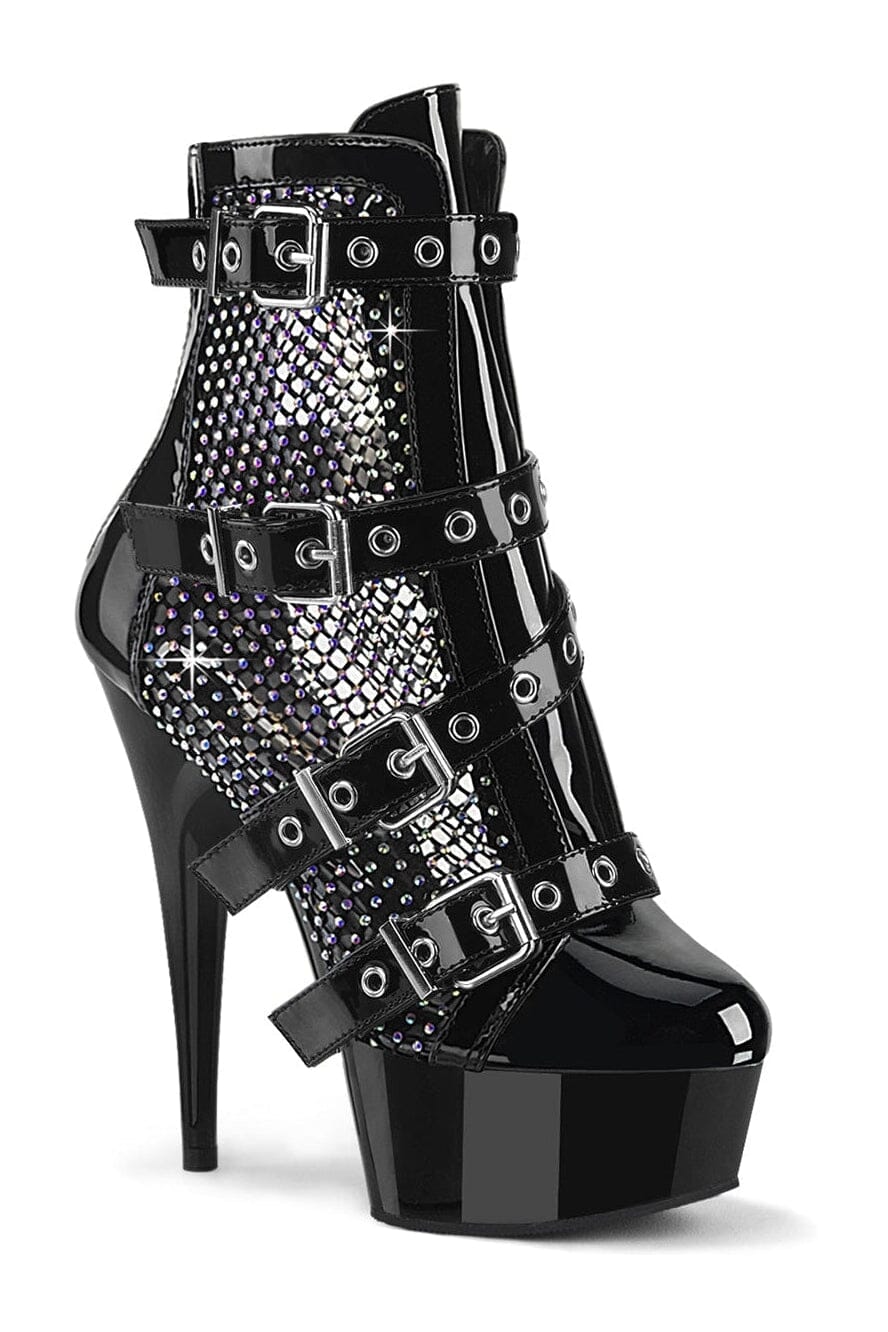 Pleaser Black Ankle Boots Platform Stripper Shoes | Buy at Sexyshoes.com