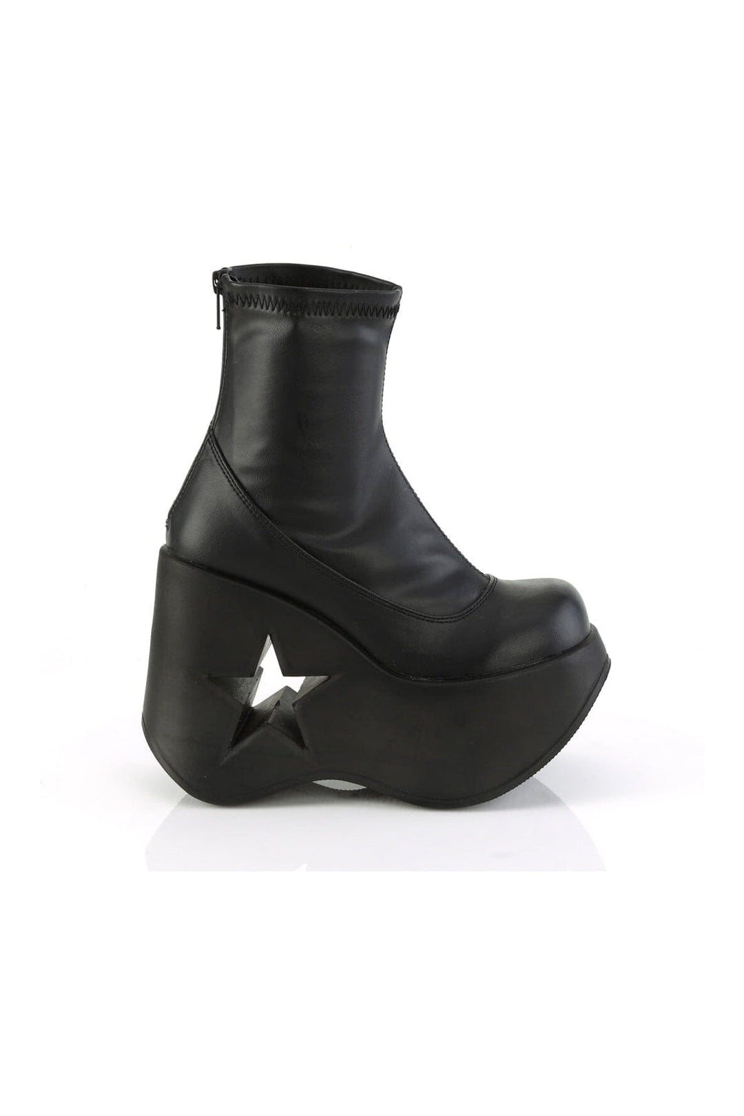 DYNAMITE-100 Black Hologram Patent Ankle Boot-Ankle Boots-Demonia-SEXYSHOES.COM