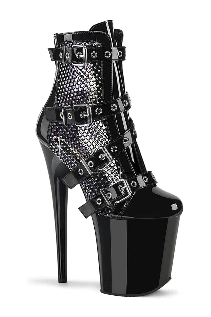 Pleaser Black Ankle Boots Platform Stripper Shoes | Buy at Sexyshoes.com