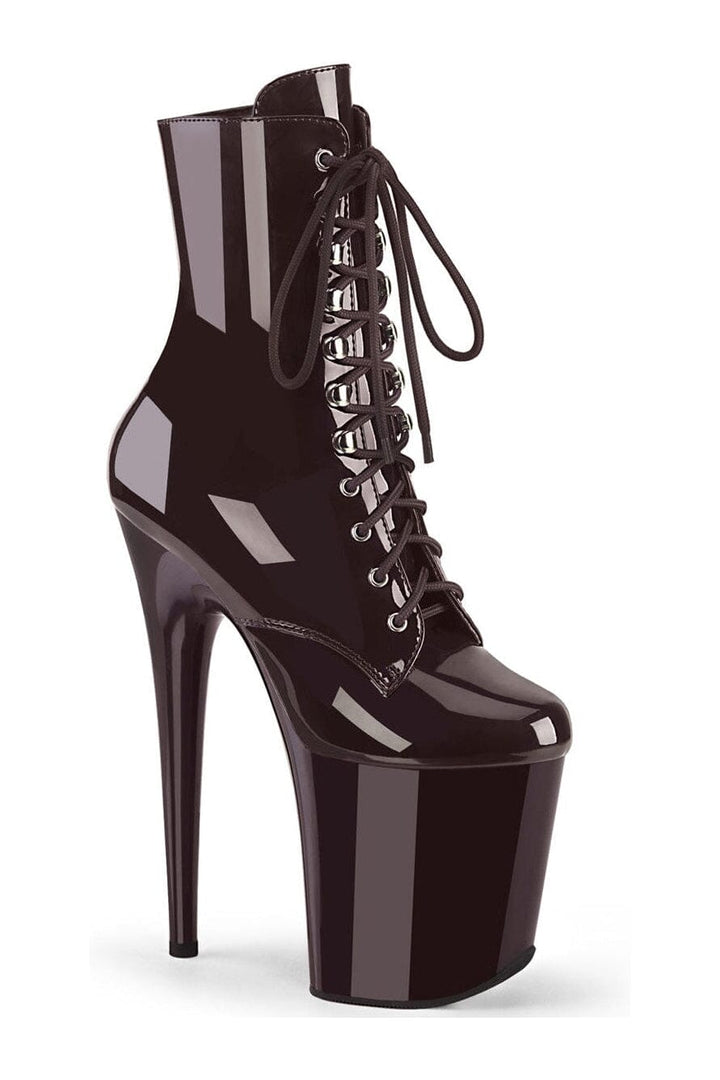 Pleaser Brown Ankle Boots Platform Stripper Shoes | Buy at Sexyshoes.com