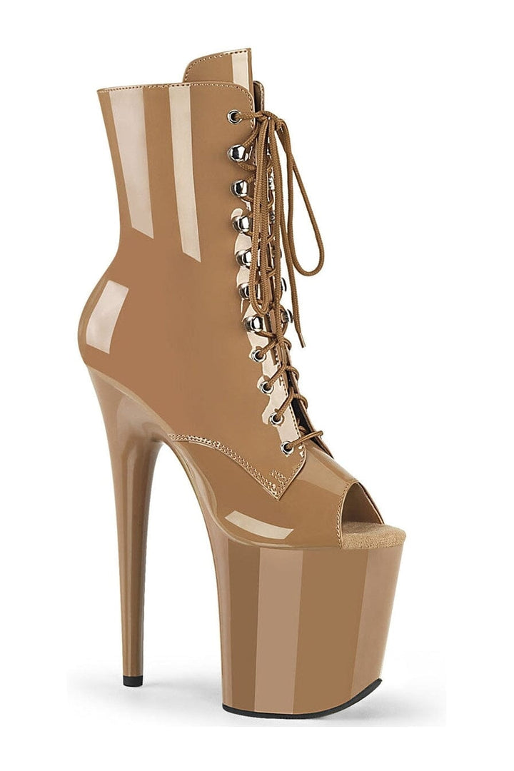 Pleaser Brown Ankle Boots Platform Stripper Shoes | Buy at Sexyshoes.com