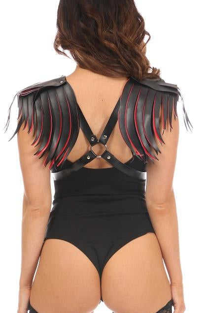 Vegan Leather Fringed Body Harness