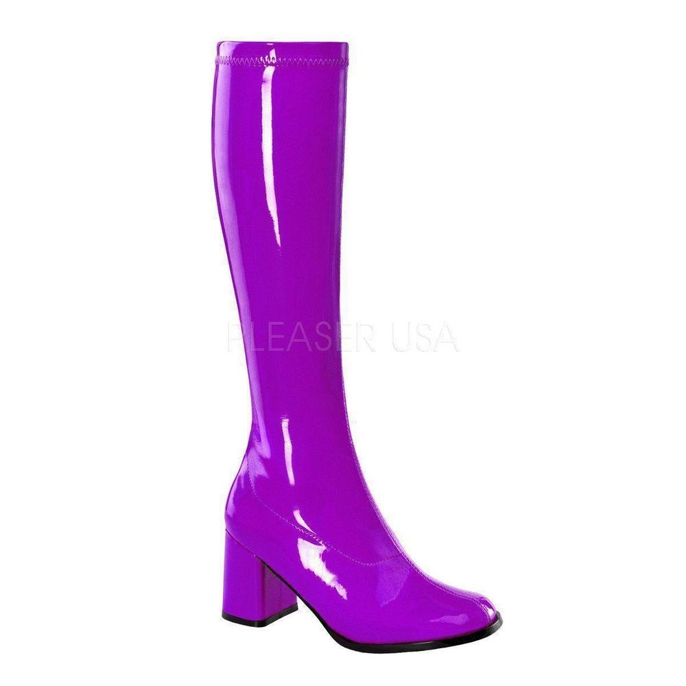 SS-GOGO-300 Go Go Boot | Purple Patent-Footwear-Pleaser Brand-Purple-9-Patent-SEXYSHOES.COM