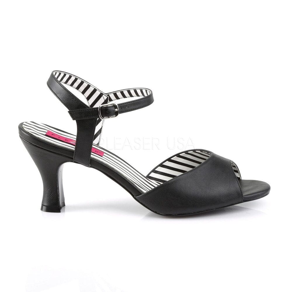 SS-JENNA-09 Sandal | Black Faux Leather-Footwear-Pleaser Brand-Black-10-Faux Leather-SEXYSHOES.COM