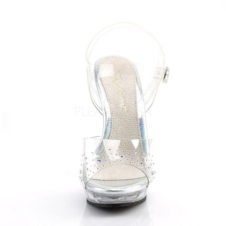 Ss-Lip-108Sd Sandal | Clear Vinyl-Footwear-Pleaser Brand-Clear-8-Vinyl-SEXYSHOES.COM