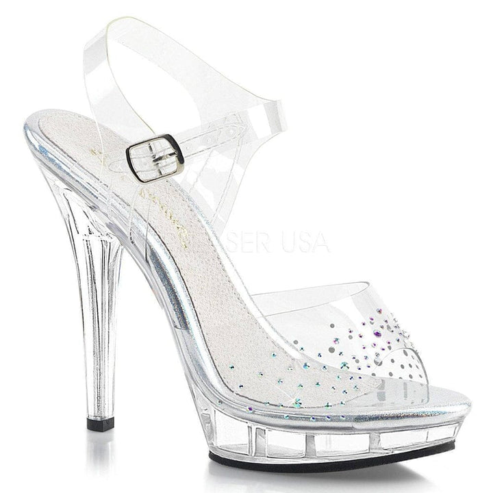 Ss-Lip-108Sd Sandal | Clear Vinyl-Footwear-Pleaser Brand-Clear-8-Vinyl-SEXYSHOES.COM