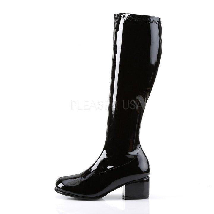 SS-RETRO-300 Go Go Boot | Black Patent-Footwear-Pleaser Brand-Black-11-Patent-SEXYSHOES.COM