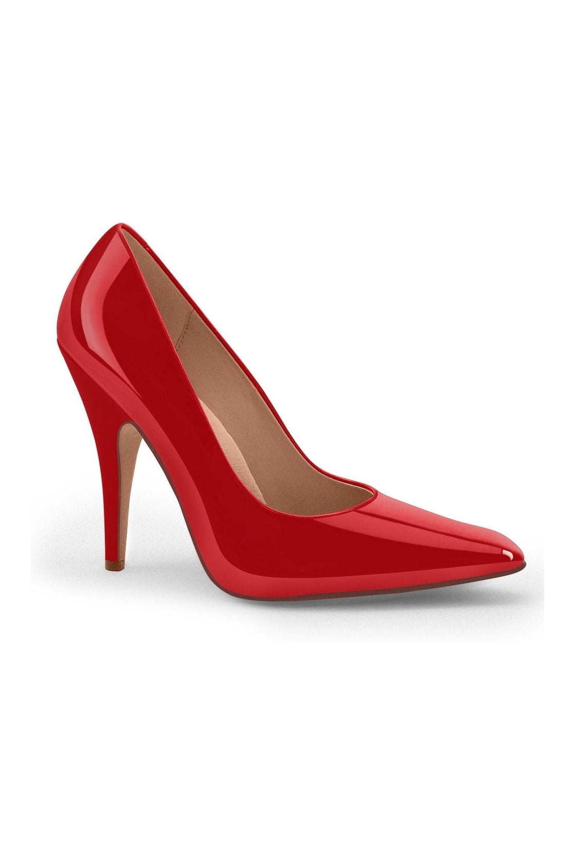 Red pumps wide store width