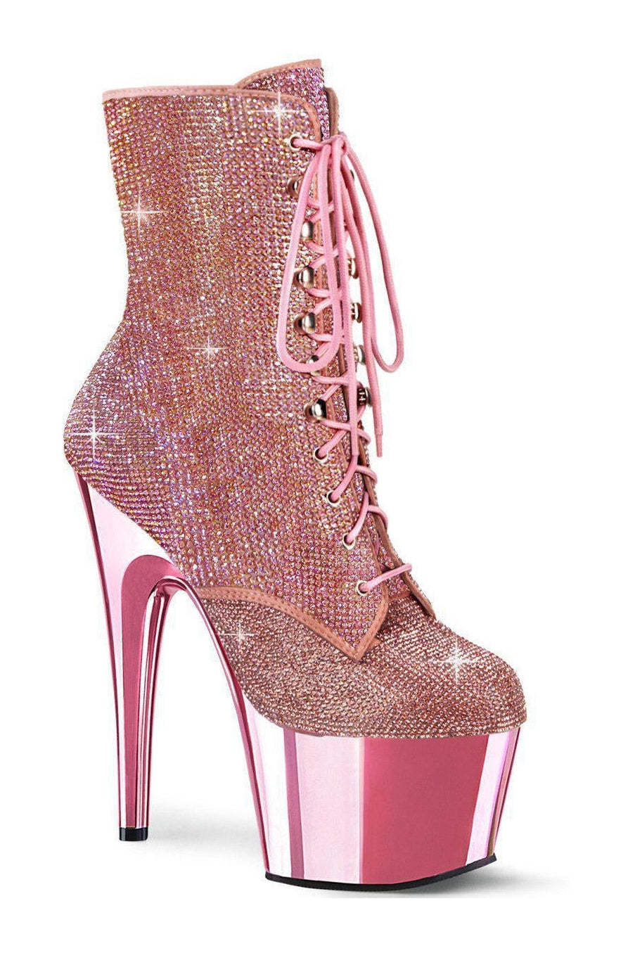 Pleaser Pink Ankle Boots Platform Stripper Shoes | Buy at Sexyshoes.com