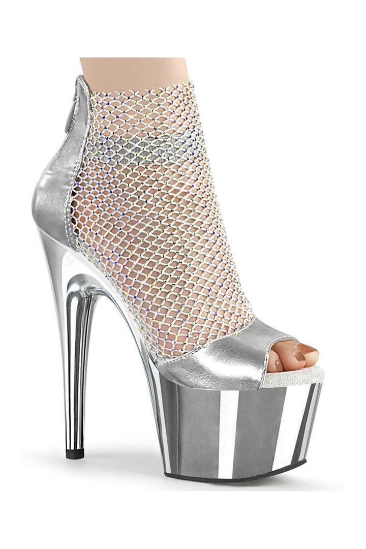 Pleaser Silver Sandals Platform Stripper Shoes | Buy at Sexyshoes.com