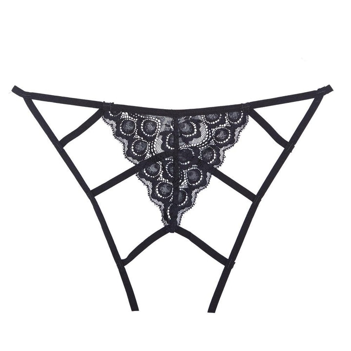 Crotchless Lace Panty-Panties-Adore Lingerie-Black-O/S-SEXYSHOES.COM