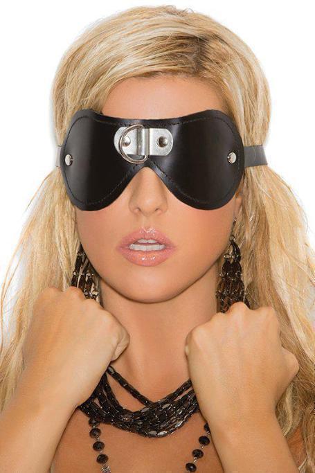 D-Ring Leather Blindfold-Elegant Moments-SEXYSHOES.COM