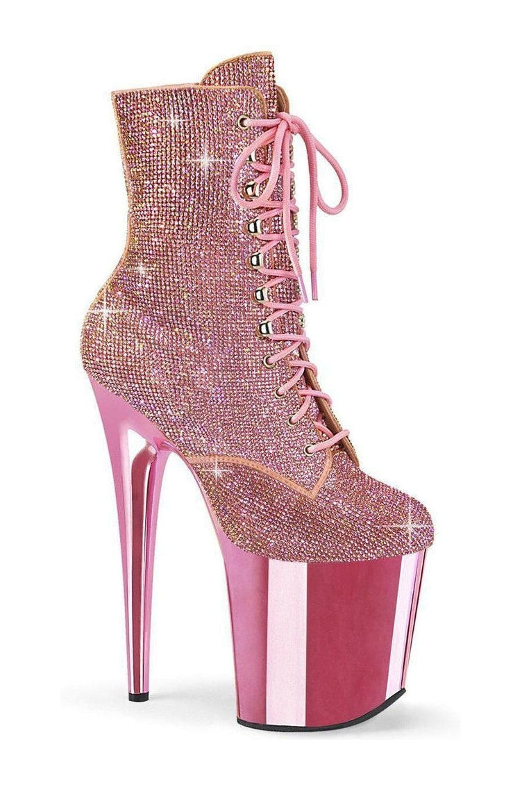 Pleaser Pink Ankle Boots Platform Stripper Shoes | Buy at Sexyshoes.com